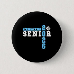 Volleyll Senior Night Volleyll Senior 2026 Graduat 2 Inch Round Button