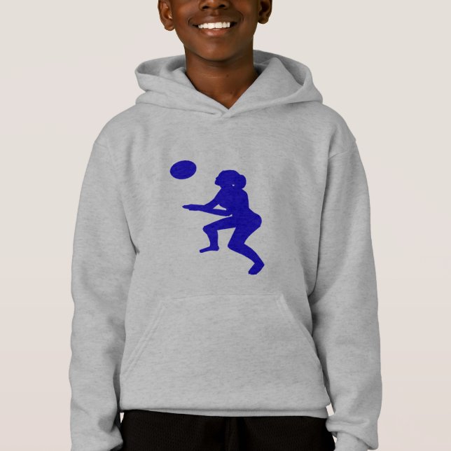 Volleys and Saves Kid's Volleyball Hoody (Front)