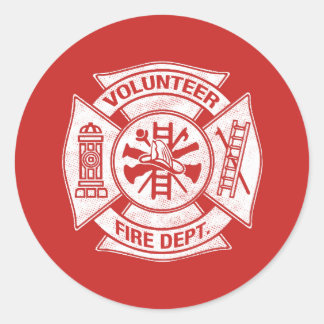 Volontaire Pompier Sticker Rouge