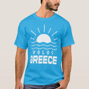 Volos Greece Sunshine And Sea Waves Men's Teal T-Shirt
