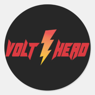 Volt Head - Lightening Bolt Classic Round Sticker