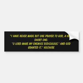 VOLTAIRE BUMPER STICKER