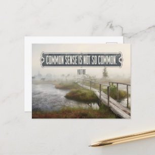 Voltaire Inspirational Quote "Common sense" Postcard