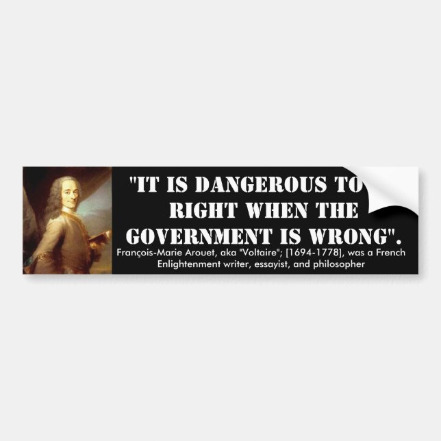 Voltaire_Quote _01 Bumper Sticker (Front)