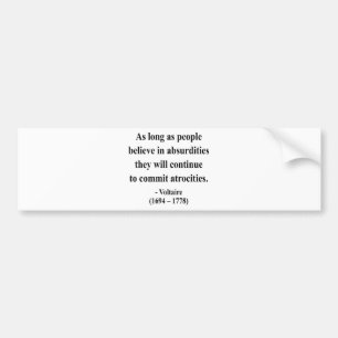 Voltaire Quote 2a Bumper Sticker