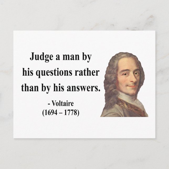 Voltaire Quote 8b Postcard (Front)