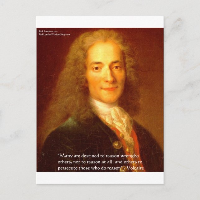Voltaire Reason Quote Gifts Tees & Cards (Front)