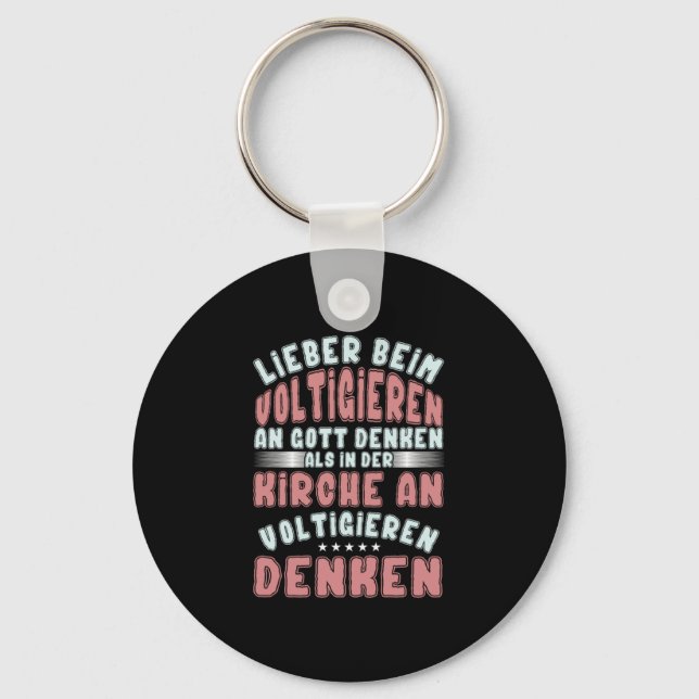 Voltigieren Reiten Pferd Pferdsport Reitsport Reit Keychain (Front)