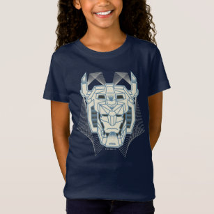 Voltron   Voltron Head Blue and White Outline T-Shirt