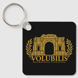 Volubilis Arch of Caracalla Roman Gold Emblem Keychain