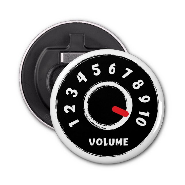 Volume Control, Sound Straight button. Gitaar. Bottle Opener (Front)