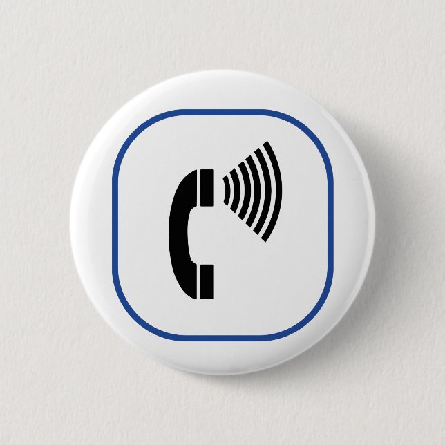 Volume Control Telephone 2 Inch Round Button (Front)