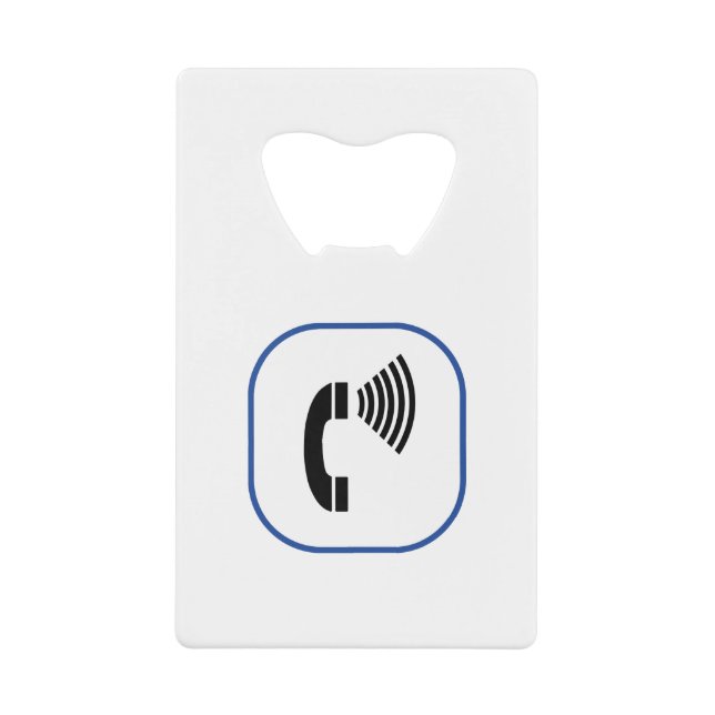 Volume Control Telephone Credit Card Bottle Opener (Front)