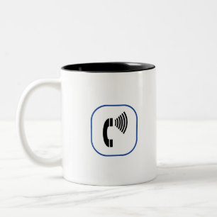 Volume Control Telephone Two-Tone Coffee Mug