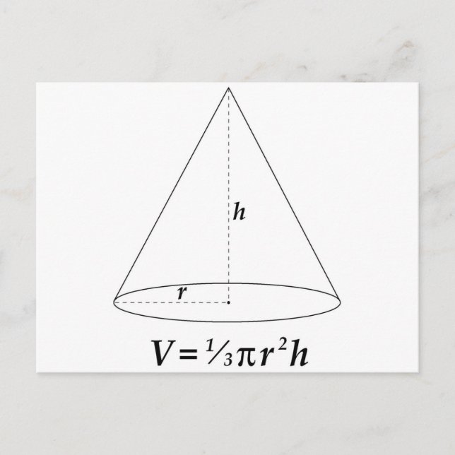 Volume of a Cone Postcard (Front)