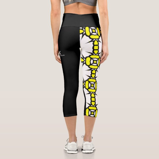 Volume one's kaleidoscope art fourteen capri leggings (Back)
