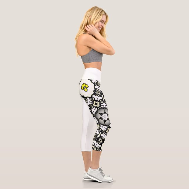 Volume one's kaleidoscope art two capri leggings (Right)