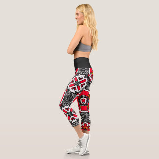 Volume sixteen's kaleidoscope art six capri leggings
