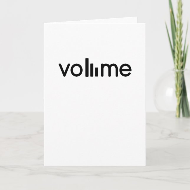 Volume Sound Wording Volume Music Card (Front)