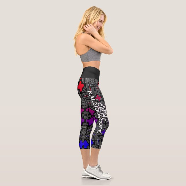 Volume thirteen's kaleidoscope art one capri leggings (Right)