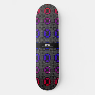 Volume thirteen's kaleidoscope art three skateboard
