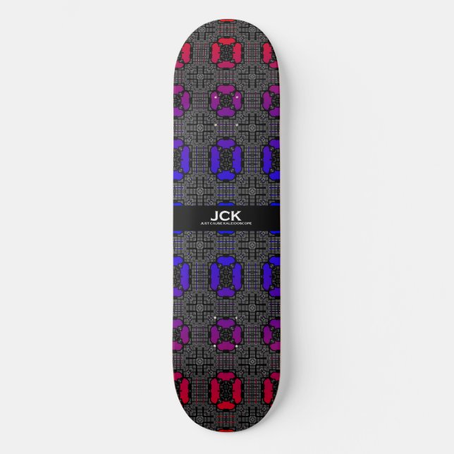 Volume thirteen's kaleidoscope art three skateboard (Front)