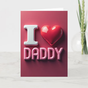 Volumetric Daddy Heart Card