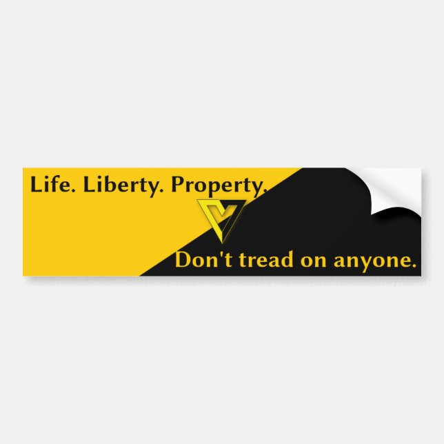 Voluntaryist Anarcho-Capitalist Bumper Sticker (Front)
