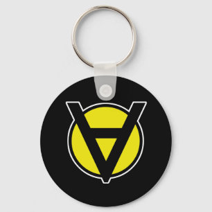Voluntaryist Symbol - Black & Yellow AnCap Colours Keychain