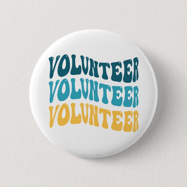 Volunteer 2 Inch Round Button (Front)