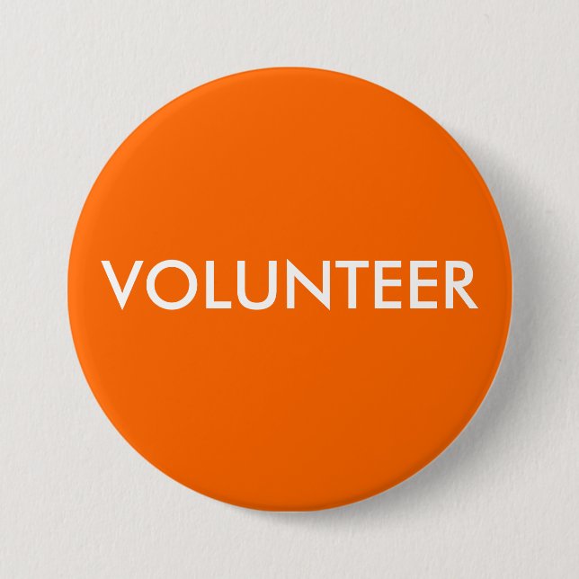 VOLUNTEER 3 INCH ROUND BUTTON (Front)