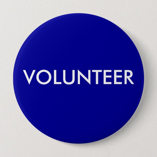 VOLUNTEER 4 INCH ROUND BUTTON (Front)