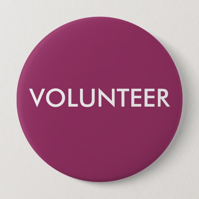 VOLUNTEER 4 INCH ROUND BUTTON (Front)