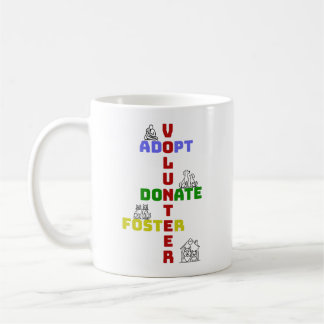 Volunteer Adopt Donate Foster Animal Rescue Coffee Mug