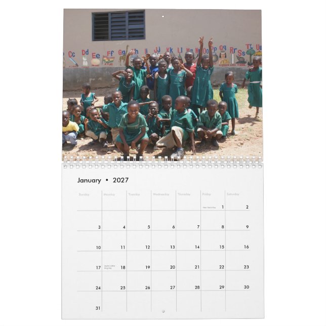 Volunteer Africa - Customized Calendar (Jan 2027)