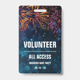 Volunteer All Access Event Pass   Fireworks Finale Badge