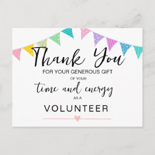 Volunteer Appreciation Announcement Postcard 