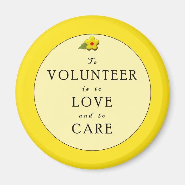Volunteer Appreciation Gift Magnet (Front)