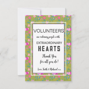 volunteer appreciation week pattern card