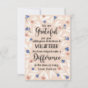 volunteer appreciation week pattern card