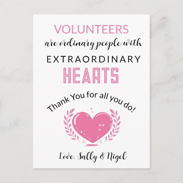 volunteer appreciation week postcard (Front)