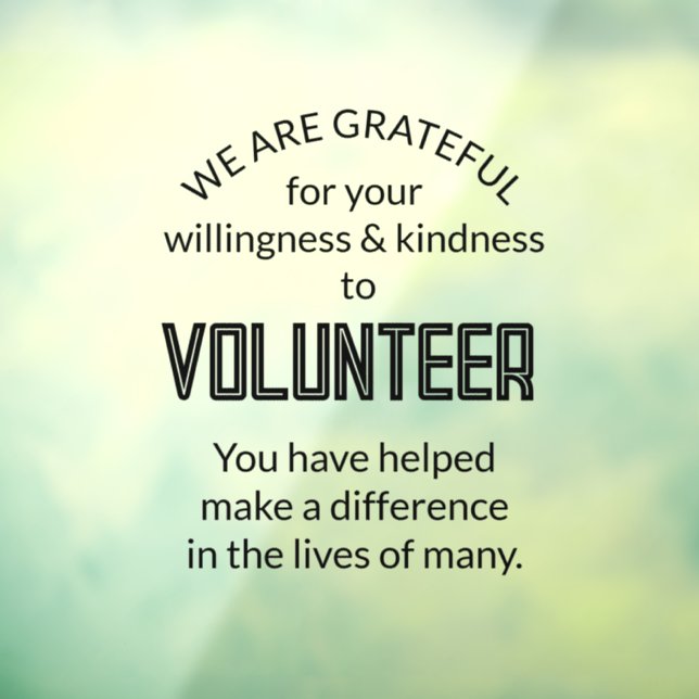 volunteer appreciation week sign thanks (Sheet 3)