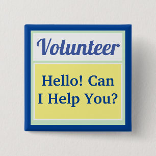 Volunteer Ask Me 2 Inch Square Button