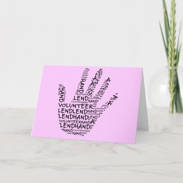 Volunteer Awareness: Lend a Helping Hand Card (Front)
