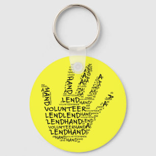 Volunteer Awareness: Lend a Helping Hand Keychain