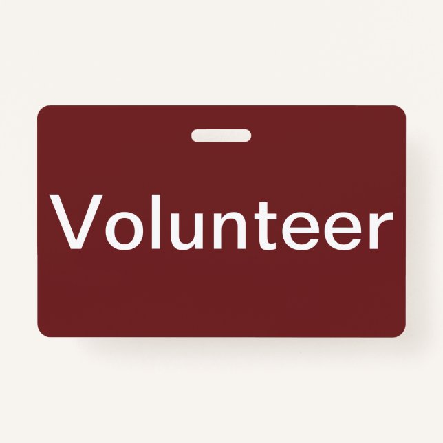 Volunteer Badge (Back)
