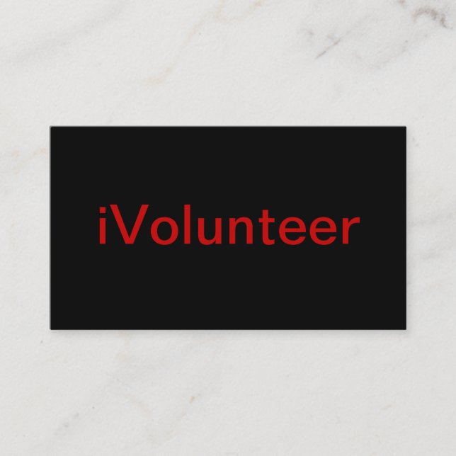 Volunteer Business Card (Front)