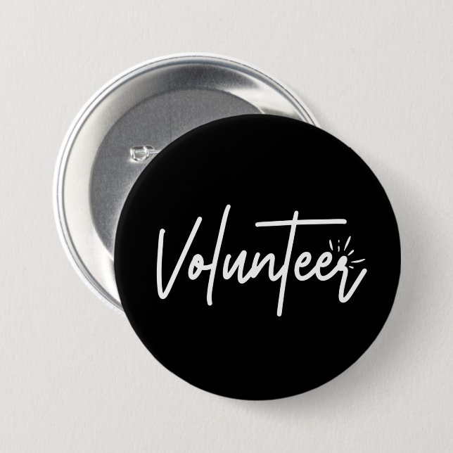 Volunteer  button (Front & Back)