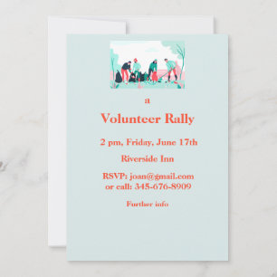 Volunteer Clean up Rally Luncheon Invite 