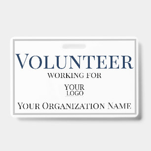 Volunteer Custom Logo ID Badge